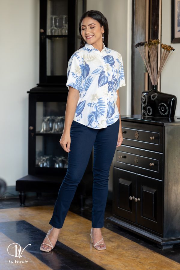 Tropical Printed Shirt Blouse - Image 4