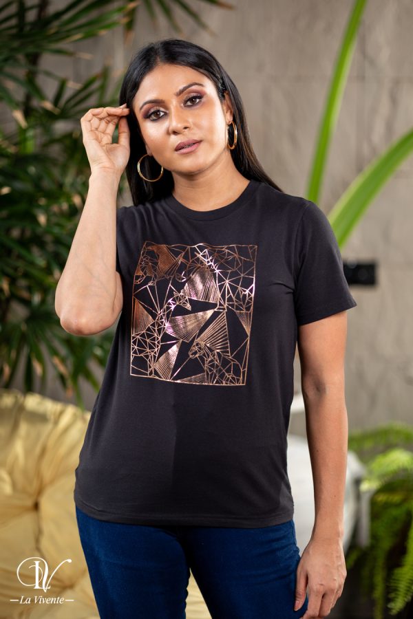 Abstract Printed Regular T-Shirt - Image 4