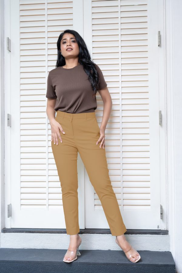 Dark Gold Beige Pant - Image 4