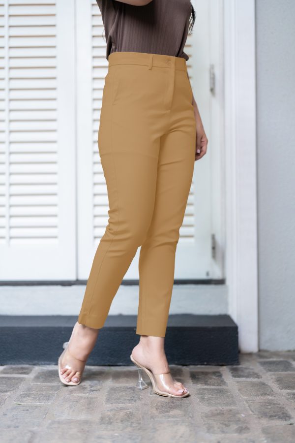 Dark Gold Beige Pant