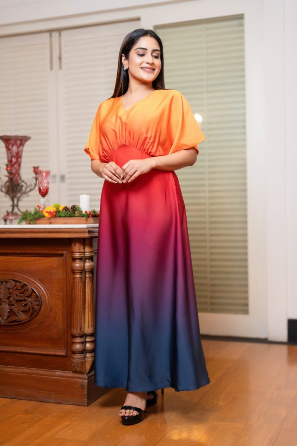 Empirelined Ombre Evening Wear Maxi Dress - Image 3