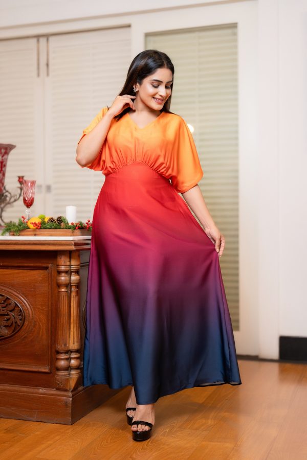 Empirelined Ombre Evening Wear Maxi Dress