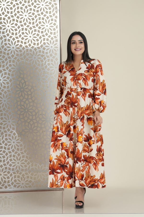 Floral patterned button up maxi dress - Image 3