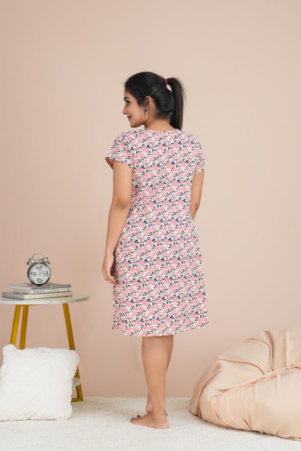Floral Patterned Loose-fit Nightdress - Image 7