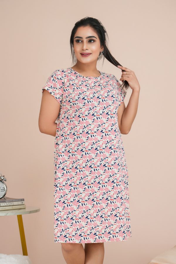 Floral Patterned Loose-fit Nightdress - Image 6