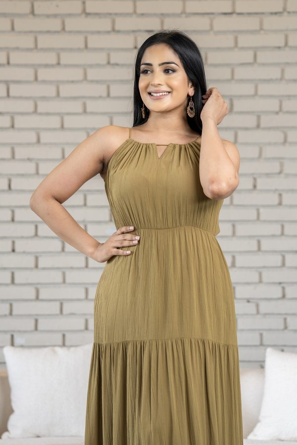 Tiered halter neck maxi dress - Image 4