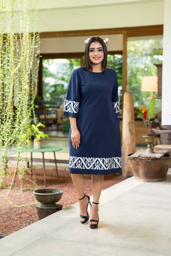 Metallic Printed Loose-fit Short dress - Image 6