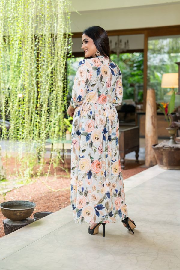 Floral Patterned Button Up Maxi Dress - Image 2