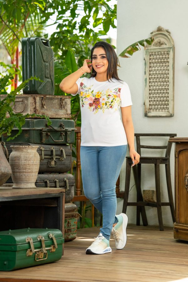 Floral printed regular fit T-shirt - Image 4
