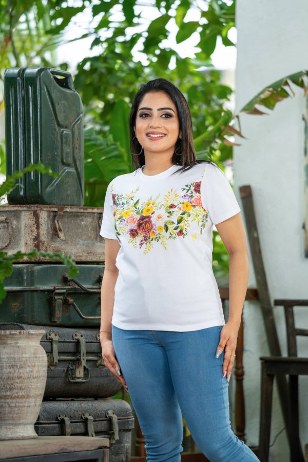 Floral printed regular fit T-shirt - Image 3