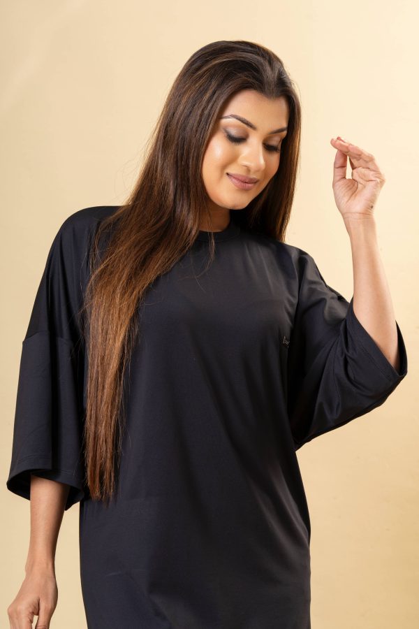 Oversized Crew Neck T-Shirt Dress - Image 5