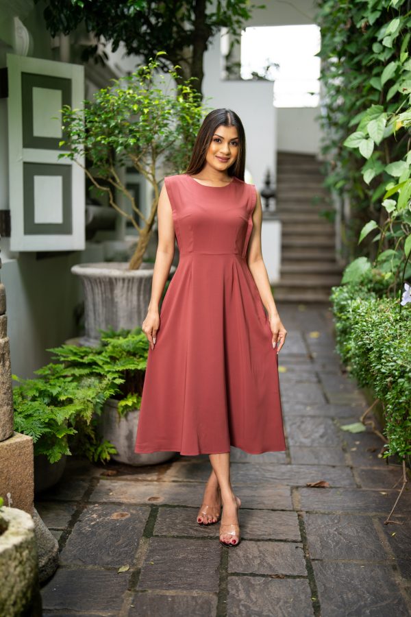 Jewel Necked Midi Dress - Image 2