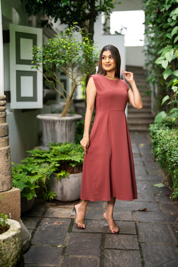 Jewel Necked Midi Dress