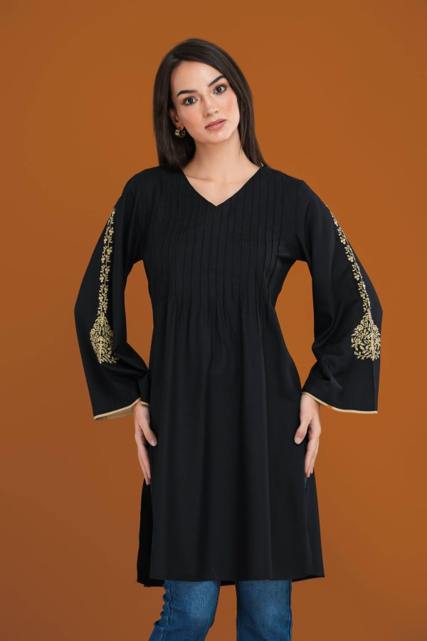 Embroidery Wide Sleeve Kurta - Image 3