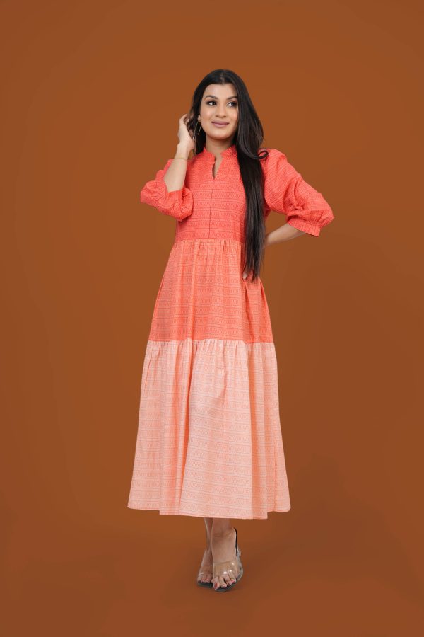 Three-Tone Patterned Maxi Dress - Image 2