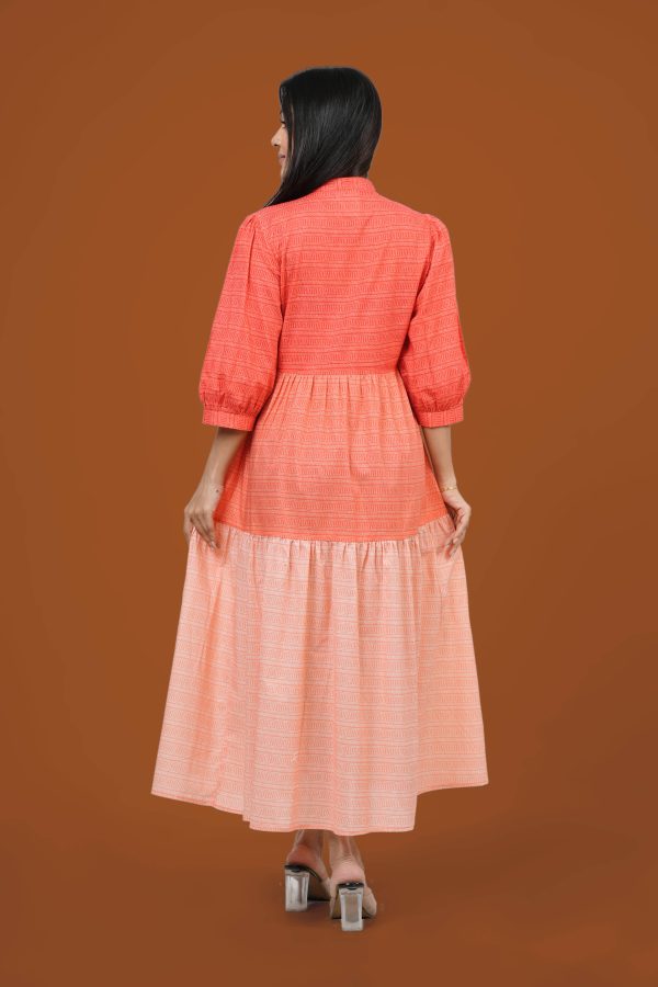 Three-Tone Patterned Maxi Dress - Image 5
